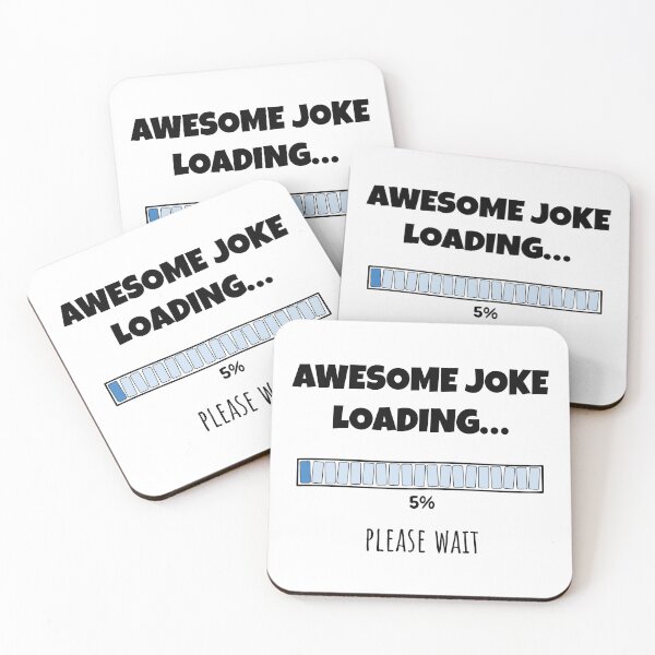 Item preview, Awesome Joke Loading... Please wait | Funny and witty loading bar text design designed and sold by ArtworkbyEmmy.