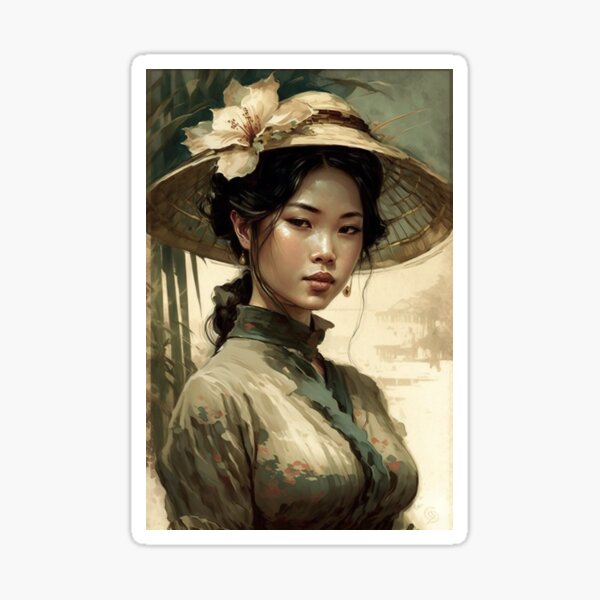 Item preview, Vietnamese Beauty designed and sold by ArtNouveauChic.