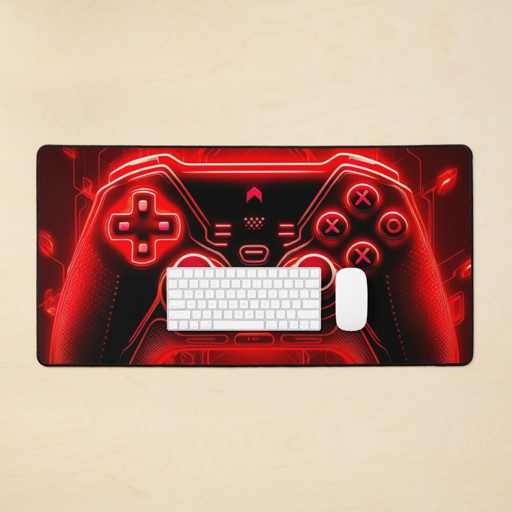 Gaming gamer controller games control pad red neon  Poster for Sale by  lukedwyerartist