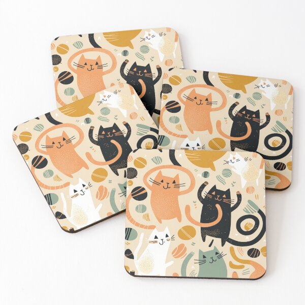 Item preview, "Feline Fun: A Bunch of Bouncy Cat Art" designed and sold by eloveair.