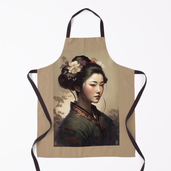 Item preview, Korean Lady Wearing Hanbok designed and sold by ArtNouveauChic.