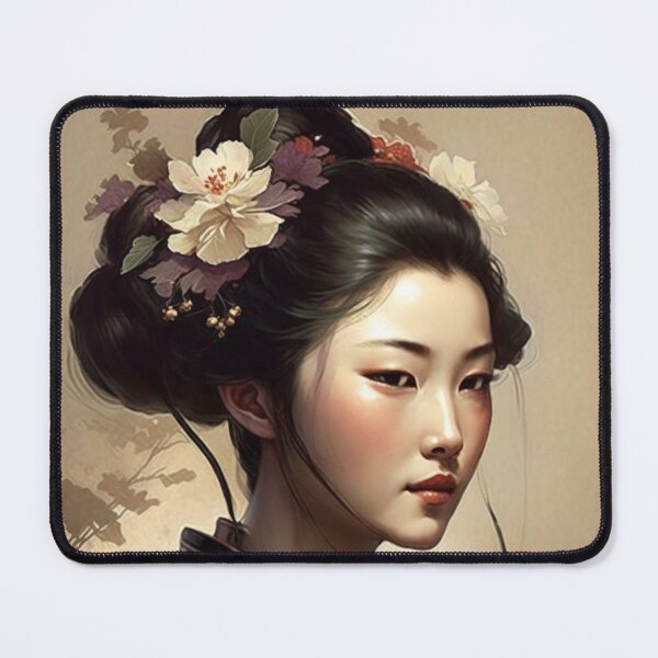 Item preview, Korean Lady Wearing Hanbok designed and sold by ArtNouveauChic.