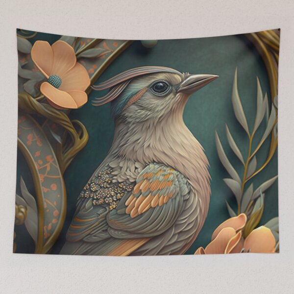 Item preview, Bohemian Waxwing Bird - Bombycilla Garrulus - Ethereal - Ornamental designed and sold by Styrman.