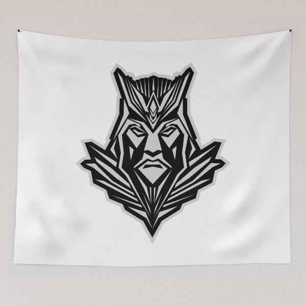 Item preview, Black and white scary angular mask. Technological a head of robot designed and sold by GAleksS.