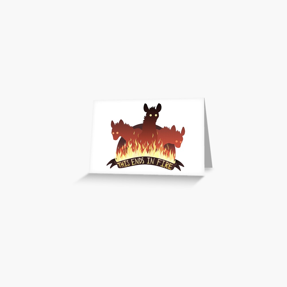 Carte de v ux  Cela  finit en feu  par Zelaphas Redbubble