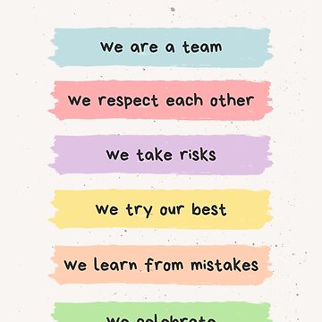 "A poster of classroom rules displays the guidelines and expectations ...