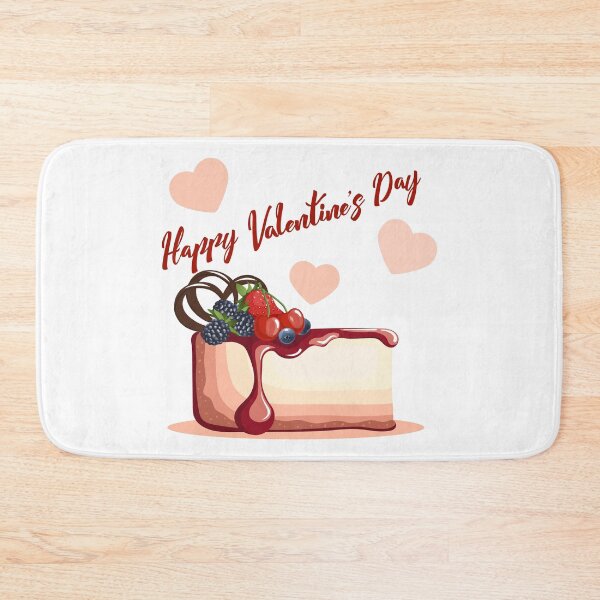 Item preview, Piece of fruit cheesecake, happy valentines day vector greeting card designed and sold by Familyshmot.
