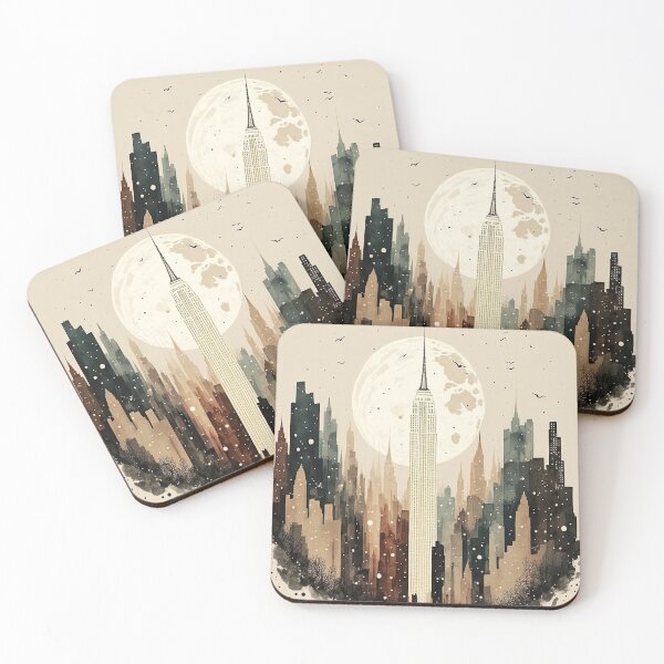 Item preview, NY full moon designed and sold by Loffartdesign.