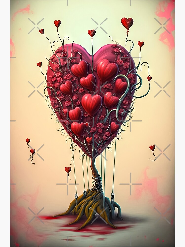 Love Heart Tree Poster