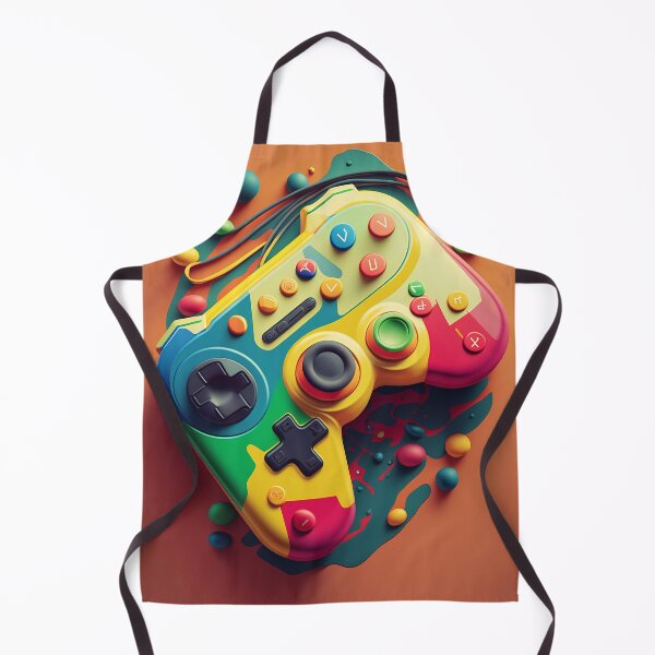Item preview, Colourful Gaming Frenzy: Abstract Game Controller Art designed and sold by plachy78.