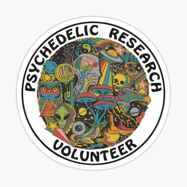 Psychedelic Research Volunteer Sticker