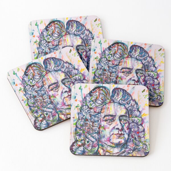 Item preview, GEORGE FRIDERIC HANDEL watercolor and inks portrait designed and sold by lautir.