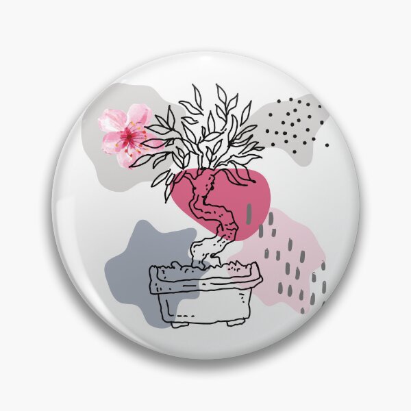 Item preview, Bonsai Tree - composition gray pink designed and sold by piesdesignart.