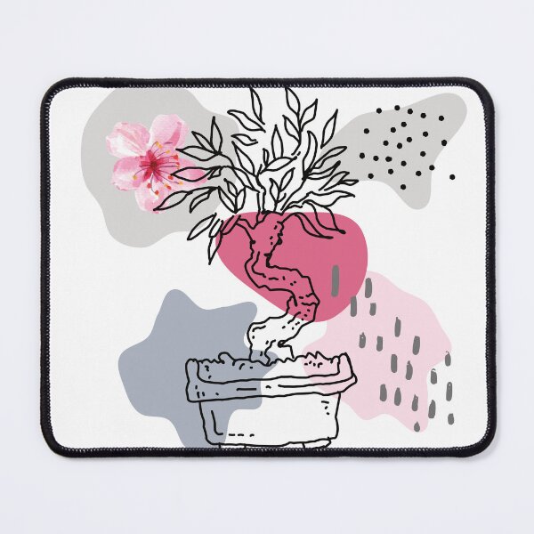 Item preview, Bonsai Tree - composition gray pink designed and sold by piesdesignart.