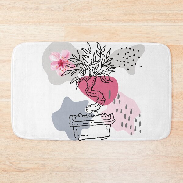 Item preview, Bonsai Tree - composition gray pink designed and sold by piesdesignart.