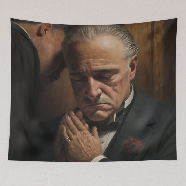Item preview, Vito Corleone Hyper realistic Oil Painting designed and sold by rohhos.