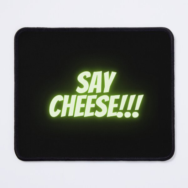 Item preview, Say cheese written in yellow neon font designed and sold by diahsariw.
