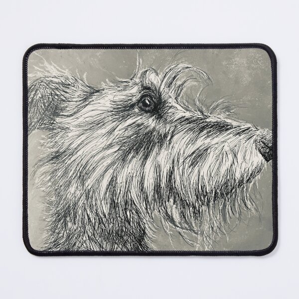 Item preview, Grey Scruffy Lurcher designed and sold by Merlinsmates.