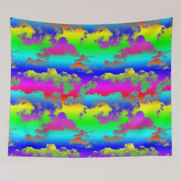 Item preview, Modern Psychedelic - Rainbow Cloudy Sky Pattern  designed and sold by WickedRefined - Nicole Demereckis.