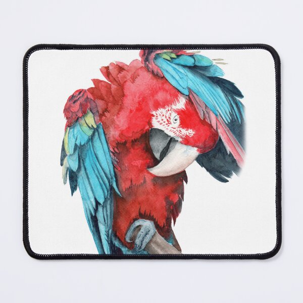 Item preview, Watercolor red and blue parrot designed and sold by MaryWatercolor.