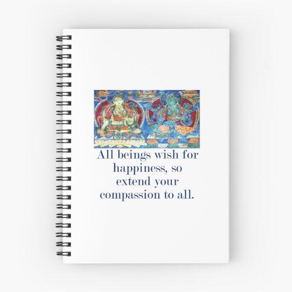 Item preview, All Beings Wish For Happiness - Compassion Quote  designed and sold by CrankyOldDude.