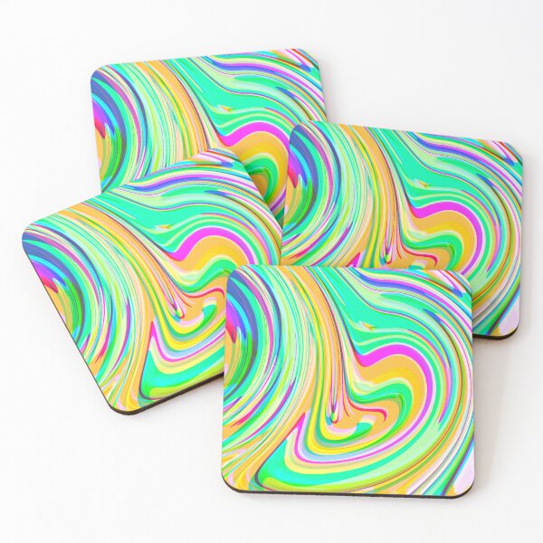 Item preview, Hot Pink, Green, Yellow, Blue and Orange, Marble Pattern Design designed and sold by theprintedclub.