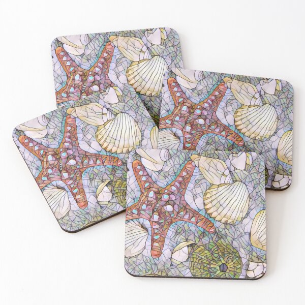 Item preview, Starfish and Sea shells - Abstract designed and sold by tomorrowsart.