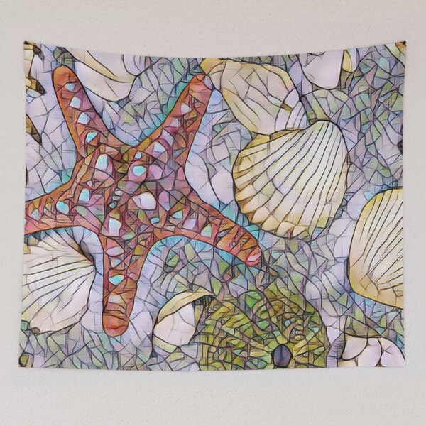 Item preview, Starfish and Sea shells - Abstract designed and sold by tomorrowsart.