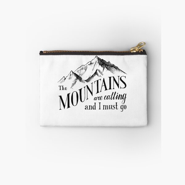 Item preview, The Mountains Are Calling and I Must Go Wanderlust Mountains designed and sold by Magnetic Pajama.