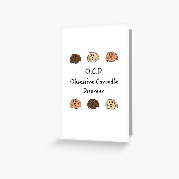 OCD Obsessive Cavoodle Disorder Greeting Card