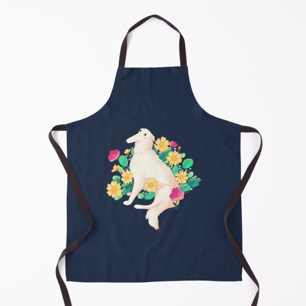 Item preview, Cute Borzoi and flowers art designed and sold by Mayarart.