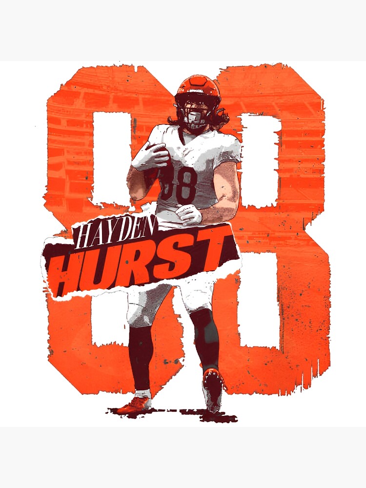 Hayden Hurst Football Paper Poster Bengals 3 - Hayden Hurst