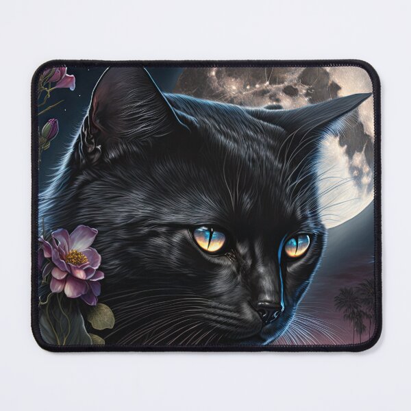 Item preview, Enchanted Evening with Black Cat Flowers & Moonlit Beauty 12 designed and sold by idreamaboutcats.