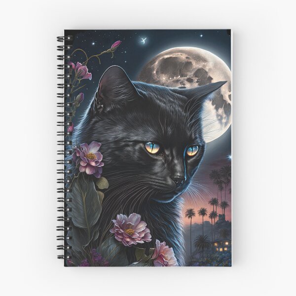 Item preview, Enchanted Evening with Black Cat Flowers & Moonlit Beauty 12 designed and sold by idreamaboutcats.