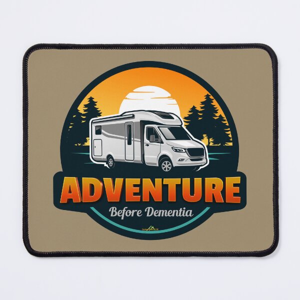 Item preview, Adventure before Dementia Campervan RV road trip Sticker T-Shirt 01 designed and sold by OuterShellUK.