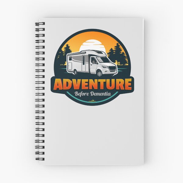 Item preview, Adventure before Dementia Campervan RV road trip Sticker T-Shirt 01 designed and sold by OuterShellUK.