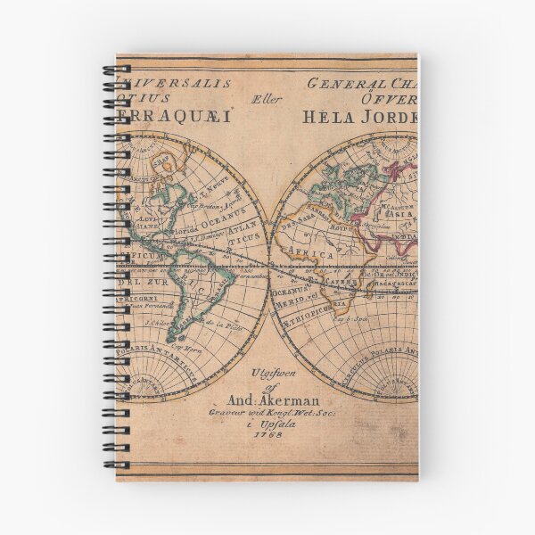Item preview, Vintage Map of the Western and Eastern hemispheres from 1768 designed and sold by depresident.