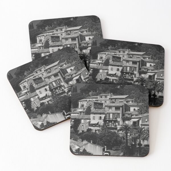 Item preview, Black and white view on Bormes-les-Mimosas designed and sold by FotoMahieu.