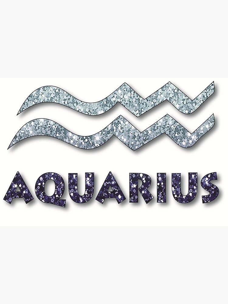 Aquarius zodiac sign. January 20 to February 18. The 11th astrological sign of the zodiac Sticker