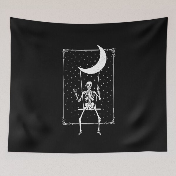 Item preview, Skeleton Moon Rock On Skeleton Sitting On A Swing designed and sold by alenaz.