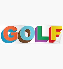 Mehrfarbiger 3D Golf Wang Poster