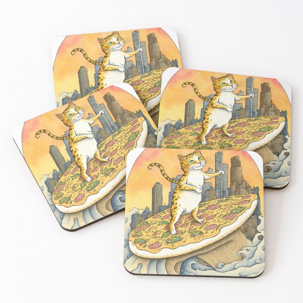 Item preview, Cat Surfing on Pizza designed and sold by iLabarum.