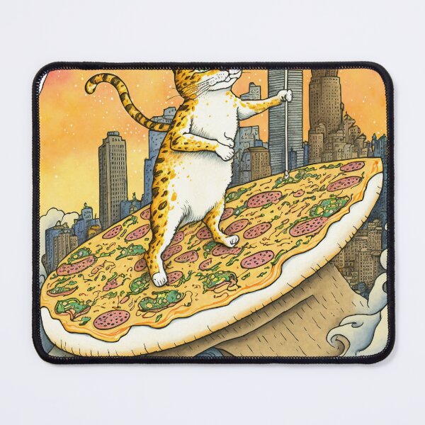 Item preview, Cat Surfing on Pizza designed and sold by iLabarum.