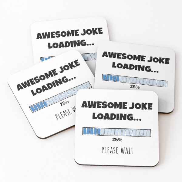 Item preview, Awesome Joke Loading... Please wait | Funny and witty loading bar text design designed and sold by ArtworkbyEmmy.
