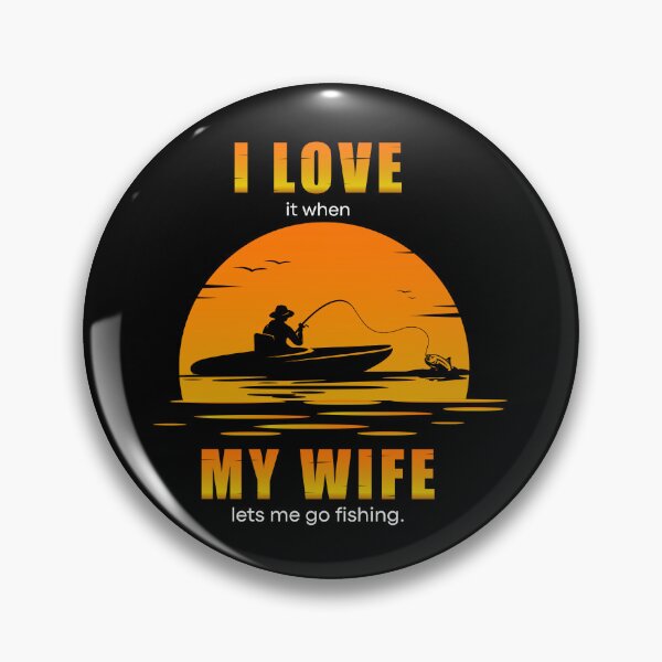 Item preview, I love my wife fishing fisherman boat Sunset designed and sold by StrongShirts.
