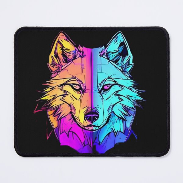 Item preview, Neon wolf spirit designed and sold by Lykaon Art.