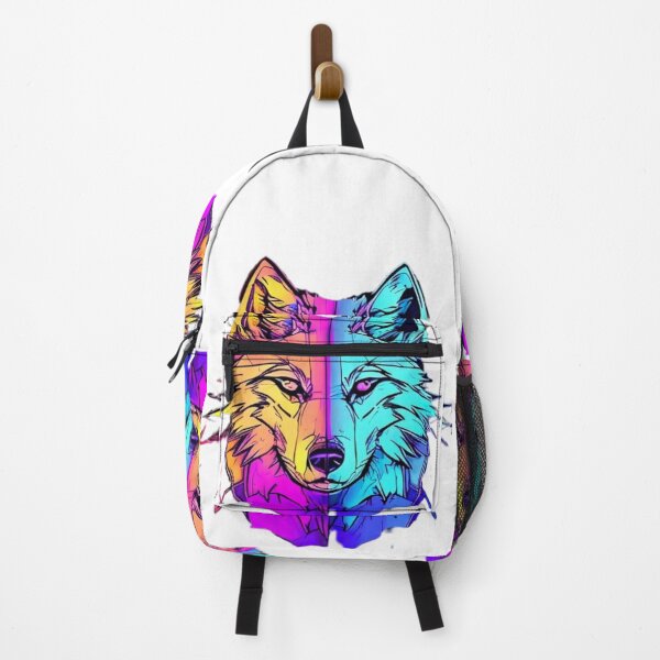Item preview, Neon wolf spirit designed and sold by Lykaon Art.