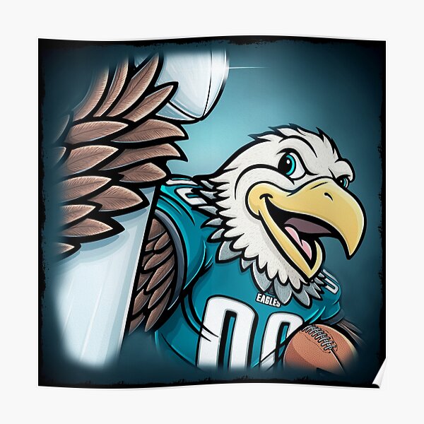 Minimalist Swoop Philadelphia Eagles Mascot square poster print