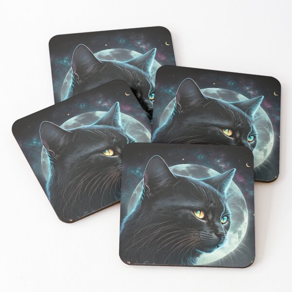 Item preview, Enchanted Evening with Black Cat Flowers & Moonlit Beauty 19 designed and sold by idreamaboutcats.
