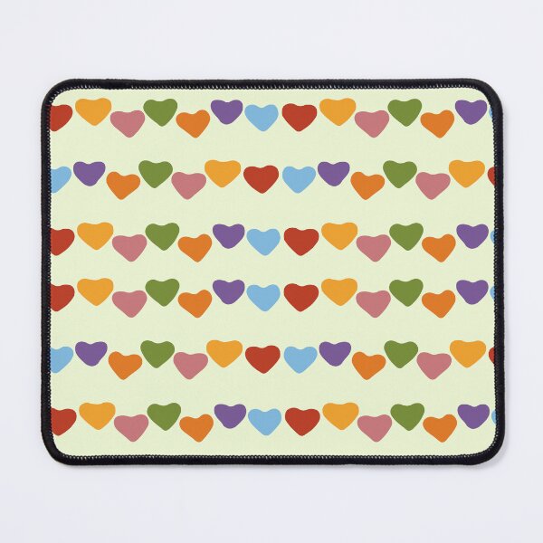 Item preview, rainbow hearts 70's inspired designed and sold by TheScraggyBeard.